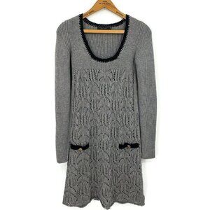 Twin Set Simona Barbieri Wool Sweater Dress Womens S/M? Grey Knit